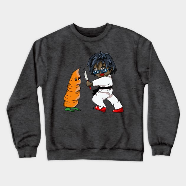 Karate Chop Carrot Crewneck Sweatshirt by cuisinecat